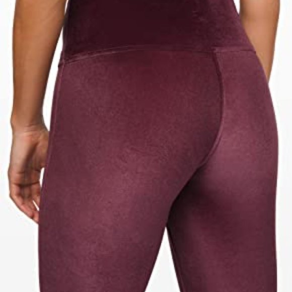 Lululemon Wunder Lounge Pink Purple Velvet High-Rise Tight 28" - Picture 3 of 3